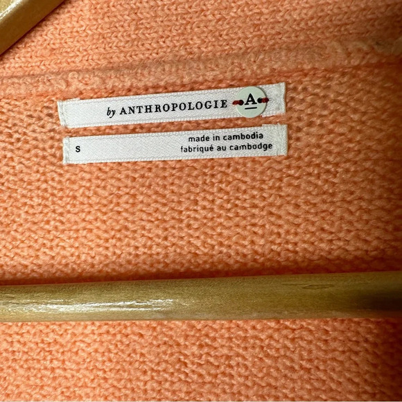 Anthropologie Naomi Peach Wool Blend Boatneck Sweater - Picture 3 of 5